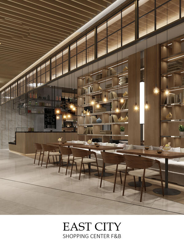 East City Shopping Center F&B ショッピングセンター内のカフェラウンジの内装・外観画像